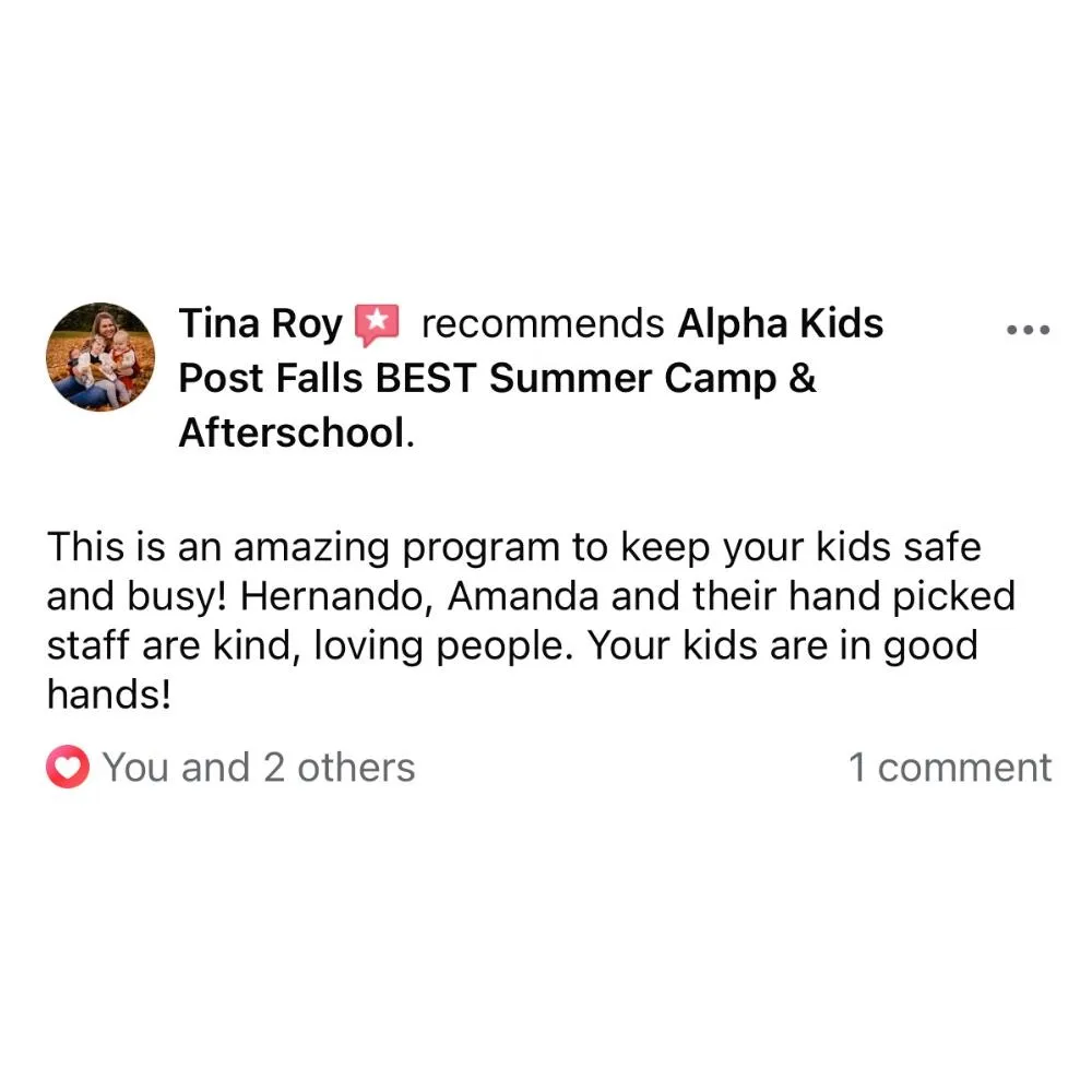 5 Star Review For Alpha Kids