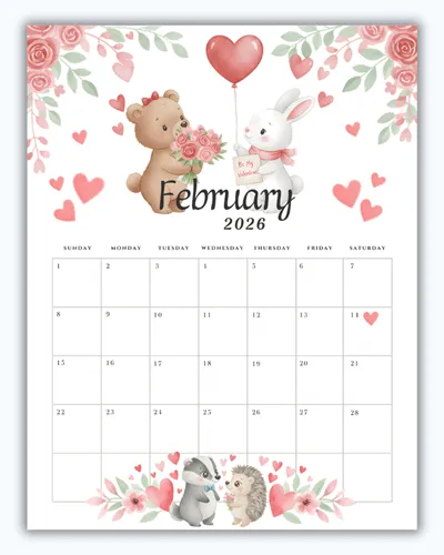 Woodland February 2026 Calendar
