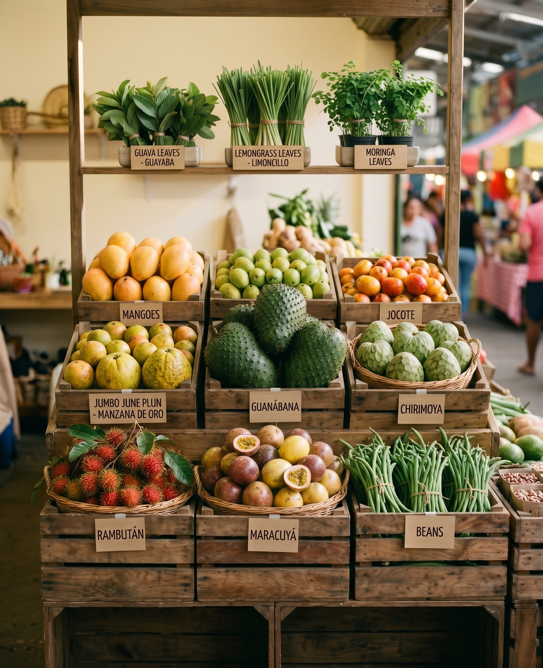 Warm authentic view of family-owned produce crates and market preparations in Queens