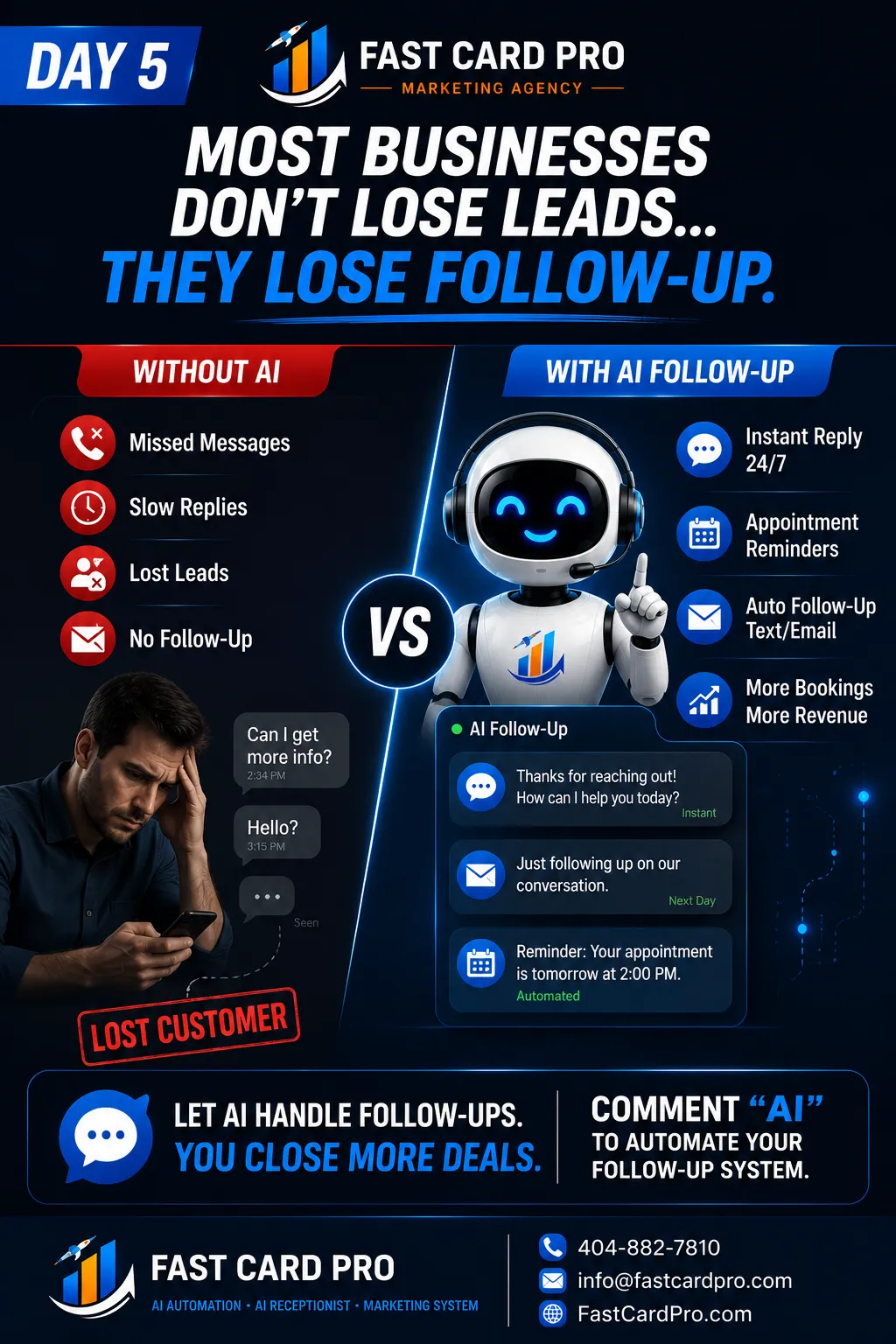 Fast Card Pro fast follow-up helping local businesses convert more leads