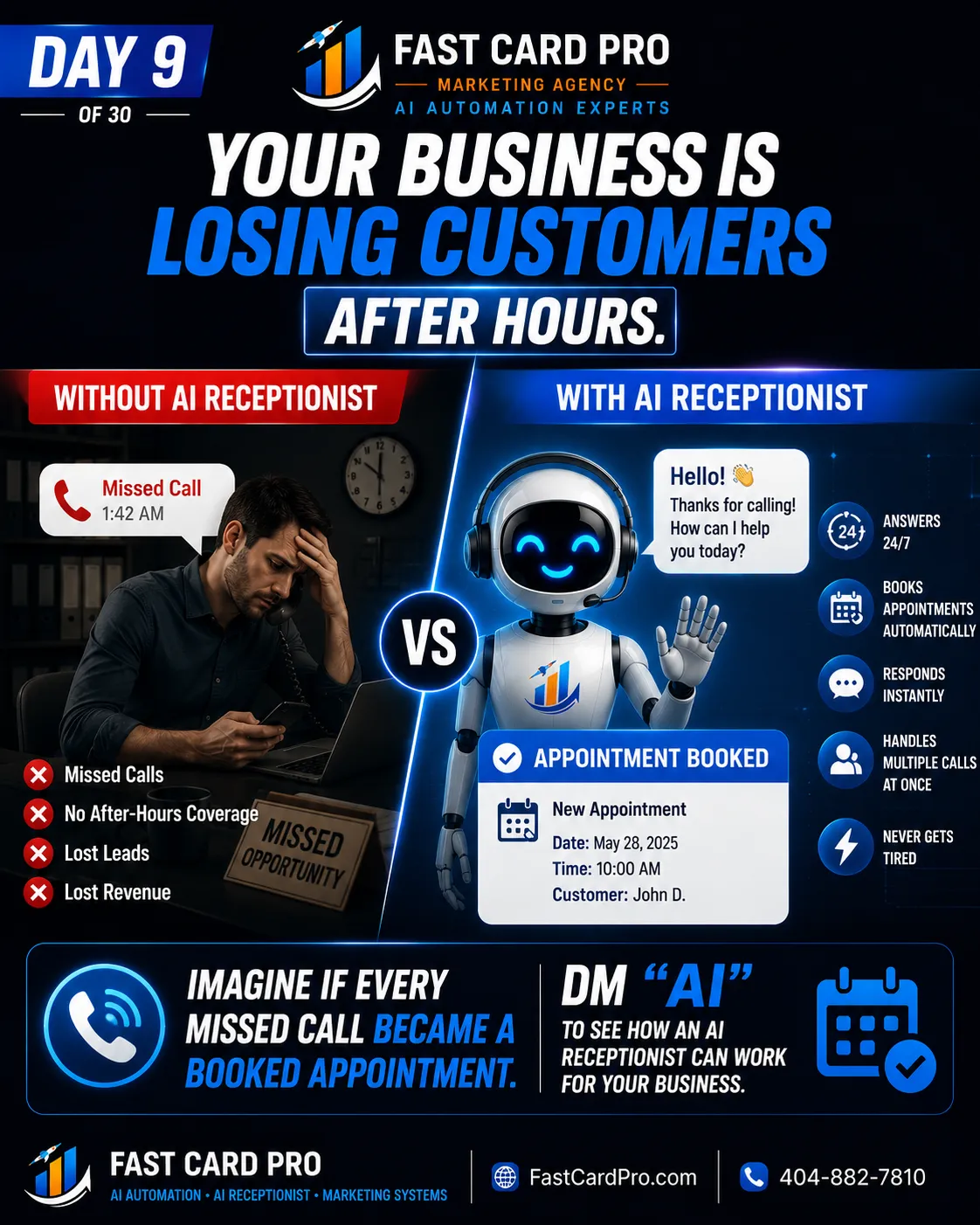 Fast Card Pro webchat helping local businesses turn website visitors into customers