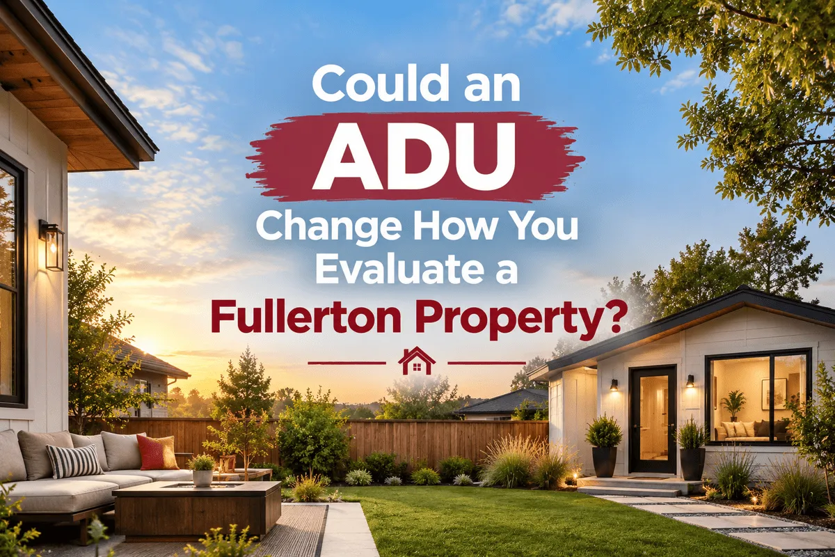 Fullerton property with ADU evaluated with a Realtor