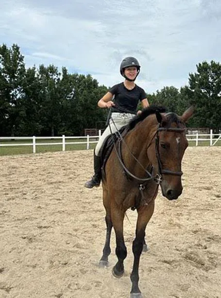 Kids riding horses at summer camp in Selma NC