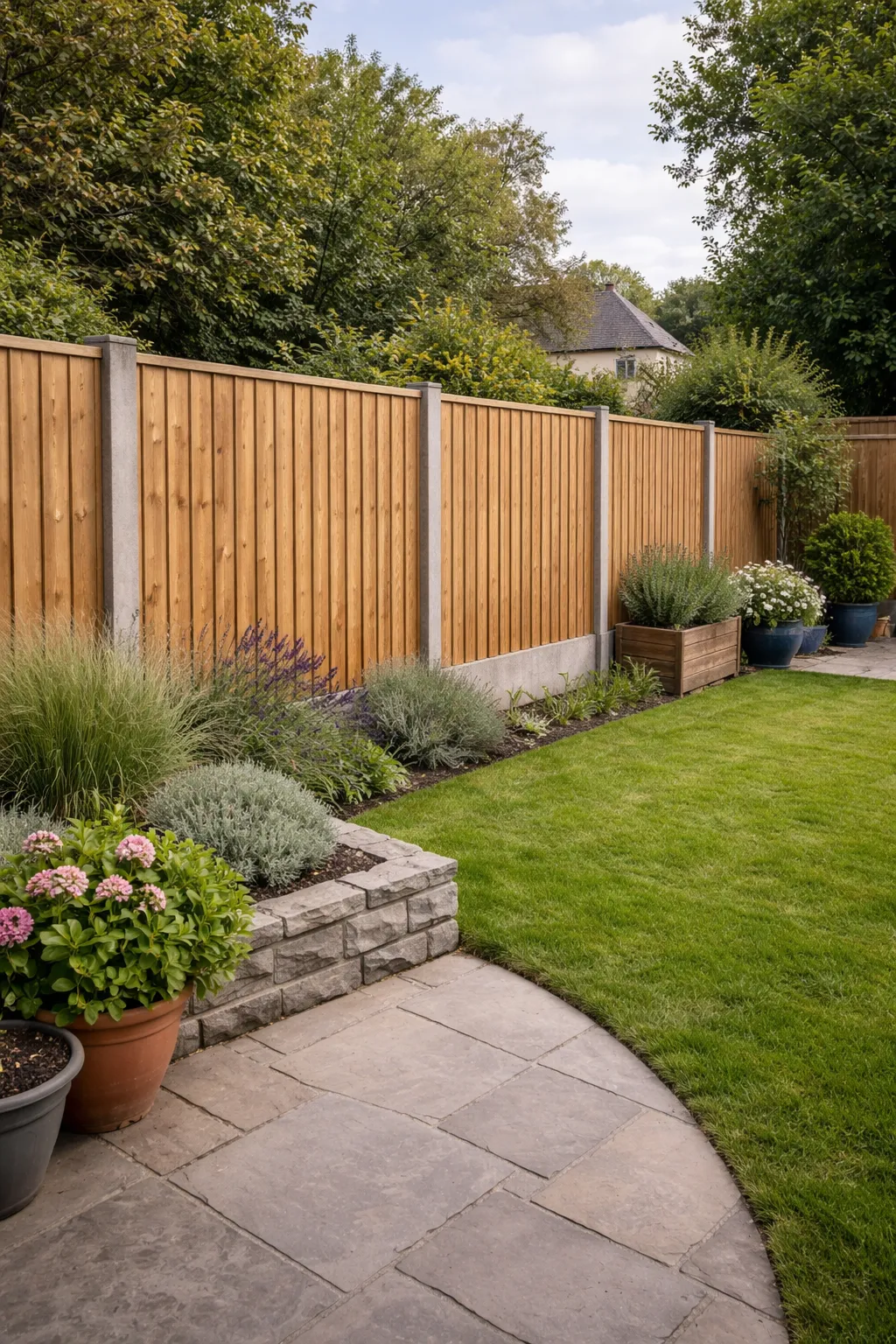 newly installed fence for residential property in brixham