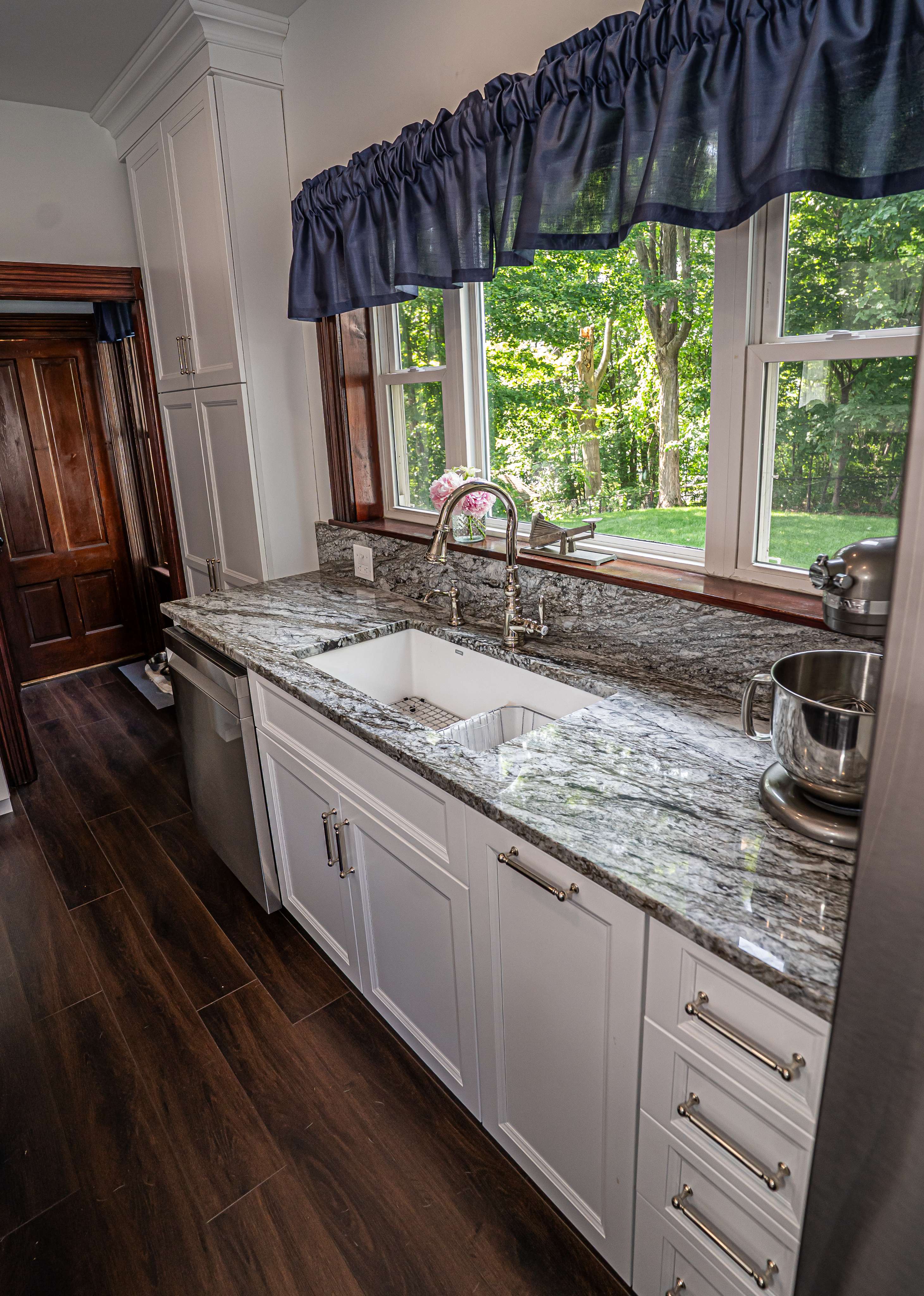 modern kitchen remodel with new granite counter in tolland county