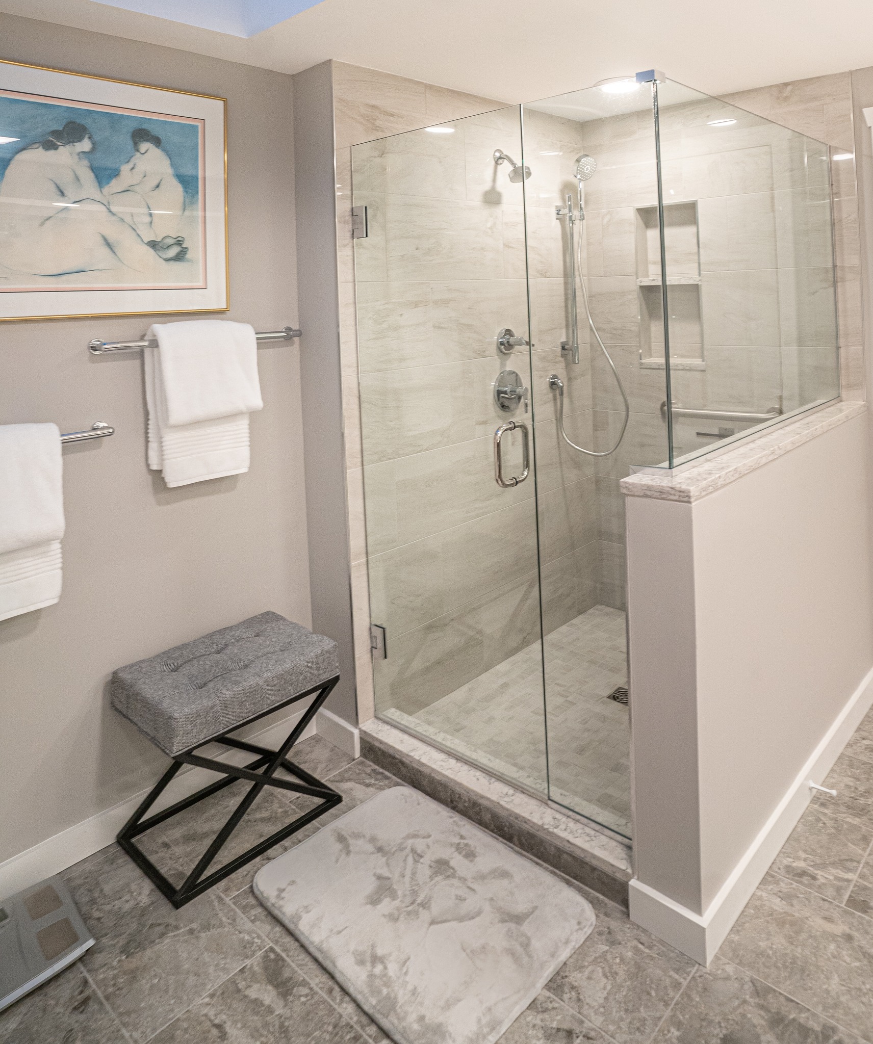 walk-in shower in tolland county designed by Kitchen & Bath by Ellington Management