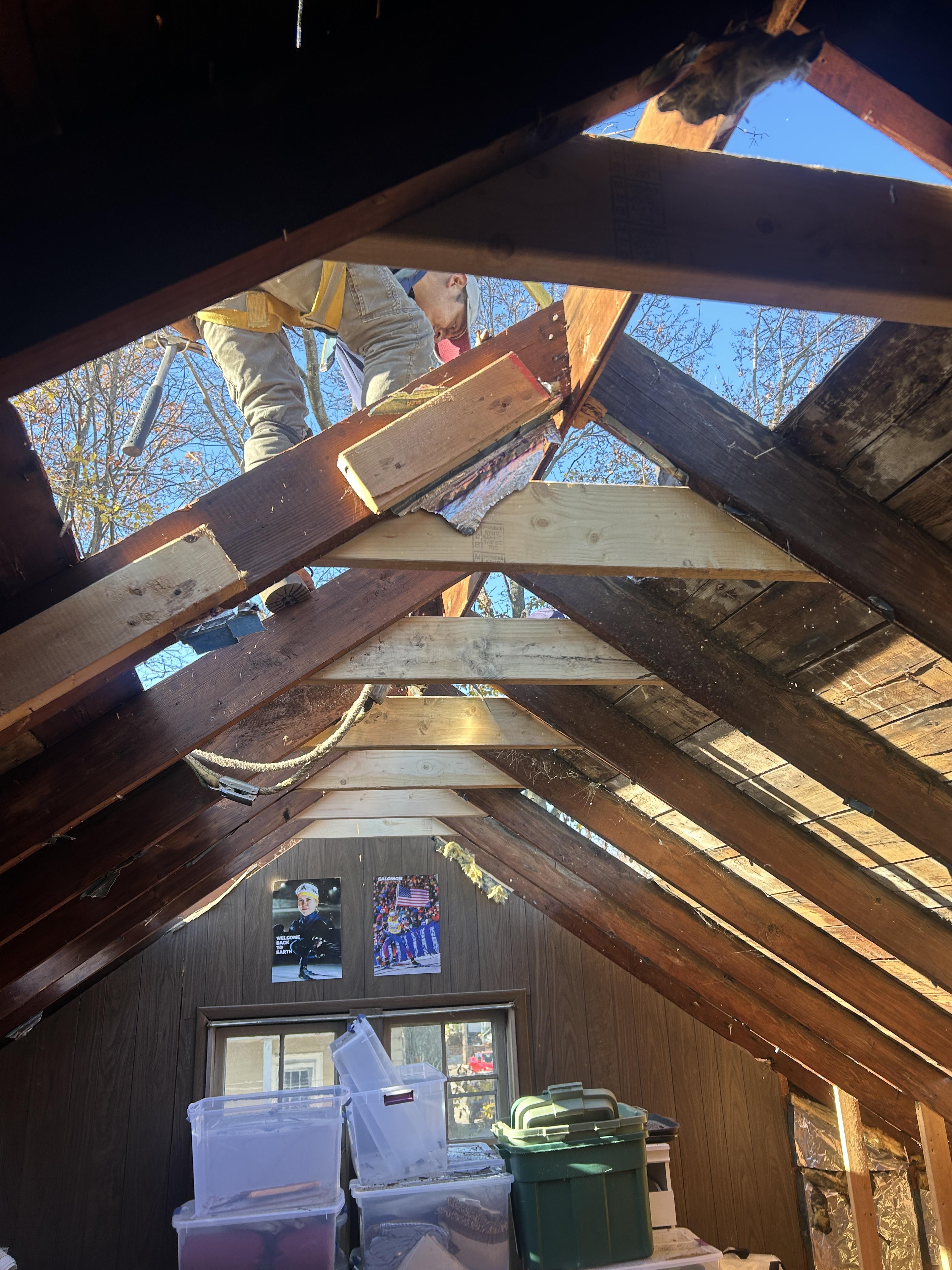 close view of roof replacement for charles town residential property