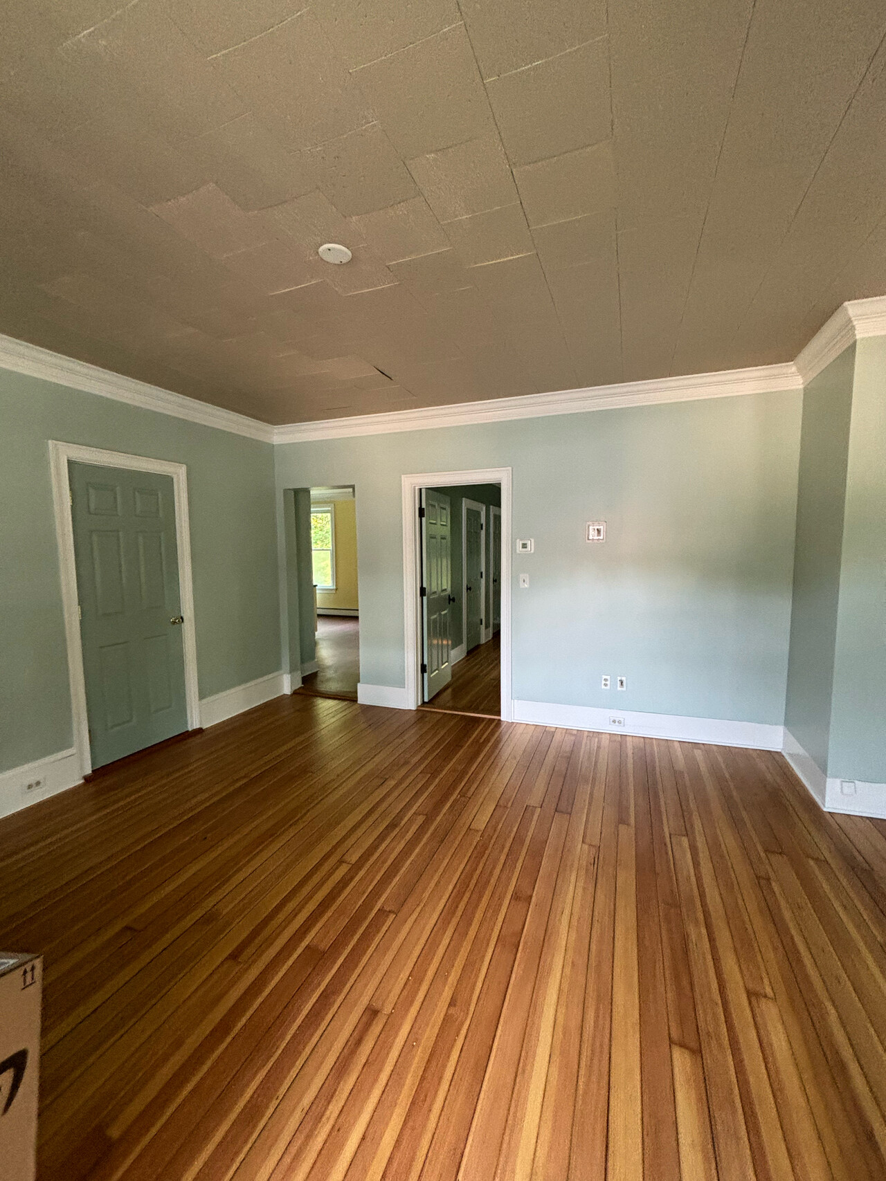 home exterior with newly painted siding and trim