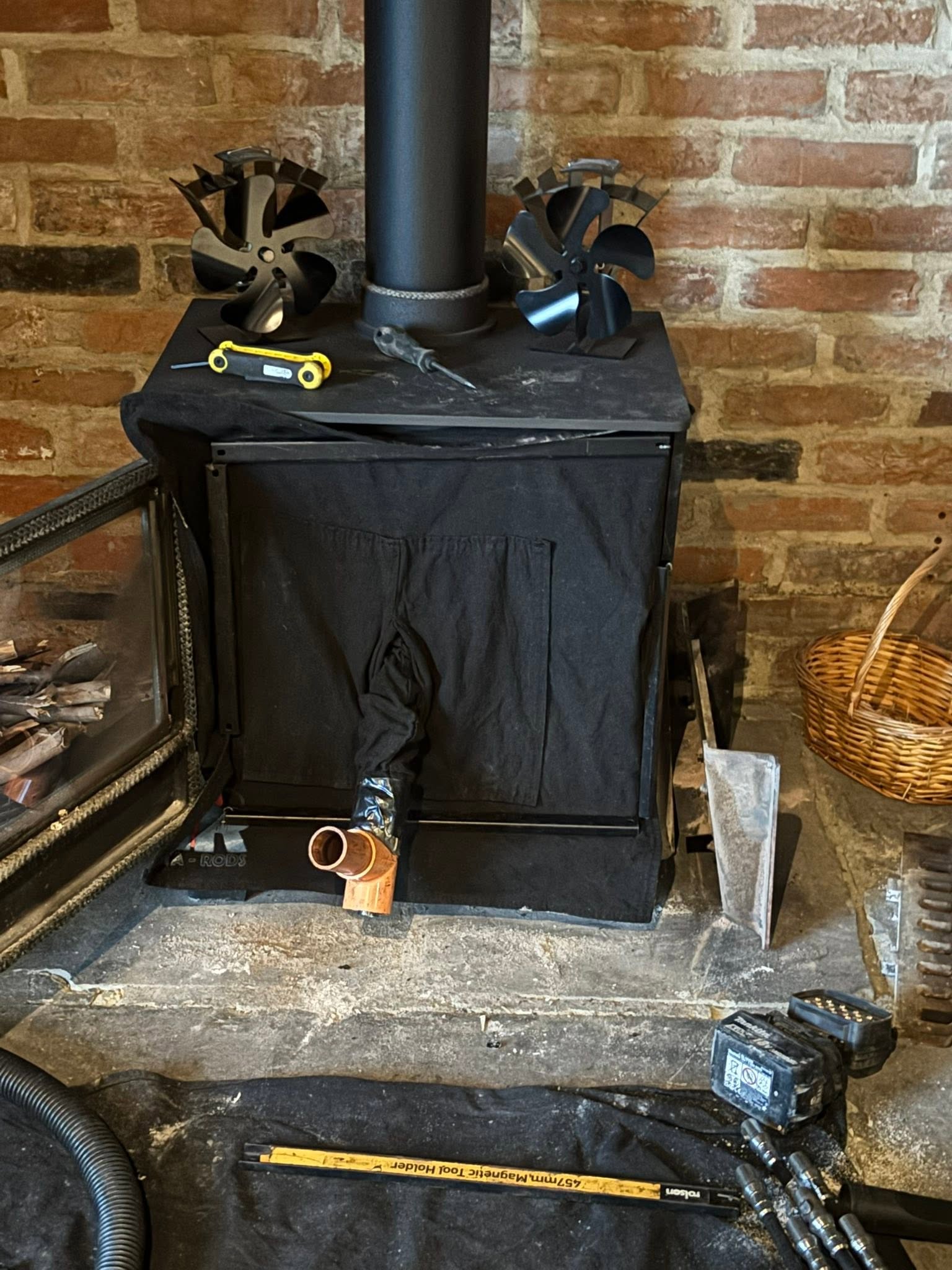 Log burner chimney sweeping service in Corringham by TS Chimney Sweeps