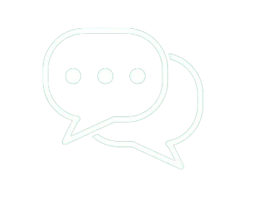 White Outline of Message icon
