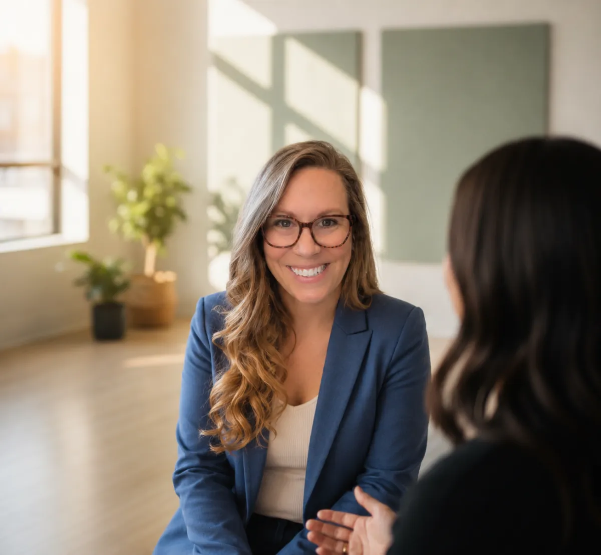 Kelsey Bornyk coaching a client
