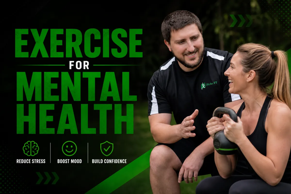Nathan Pickering coaching a client outdoors during Mental Health Month in Macarthur.