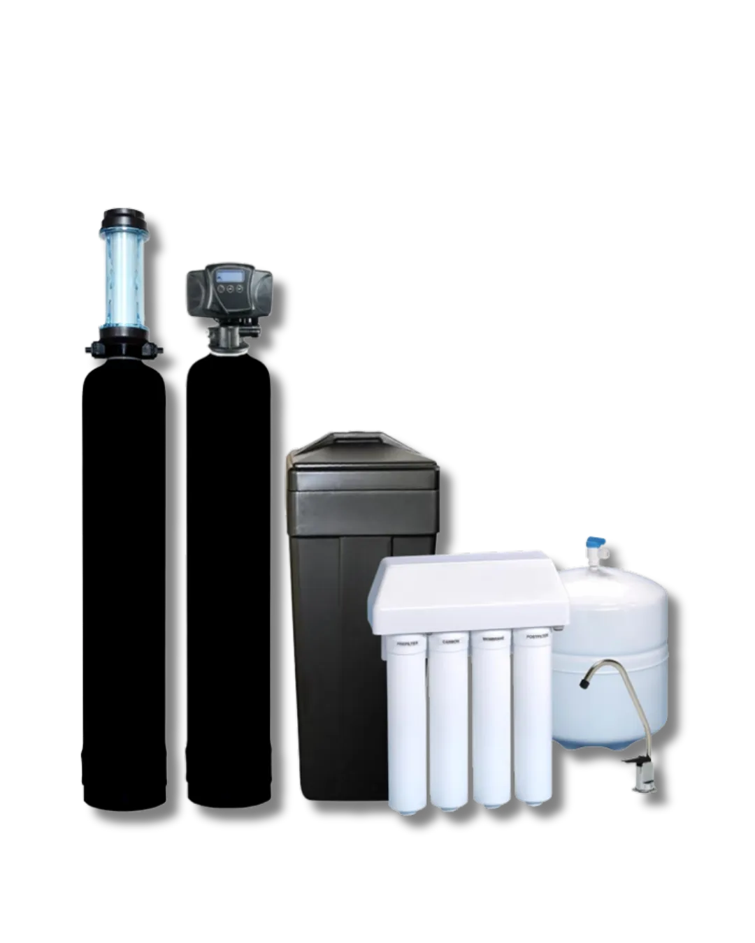 white and blue plastic bottle