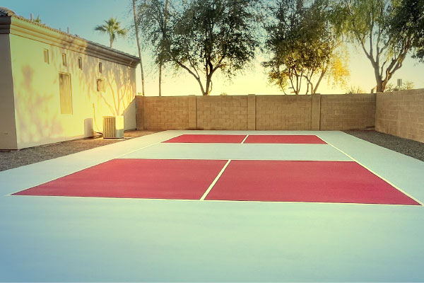 Pickleball court Red