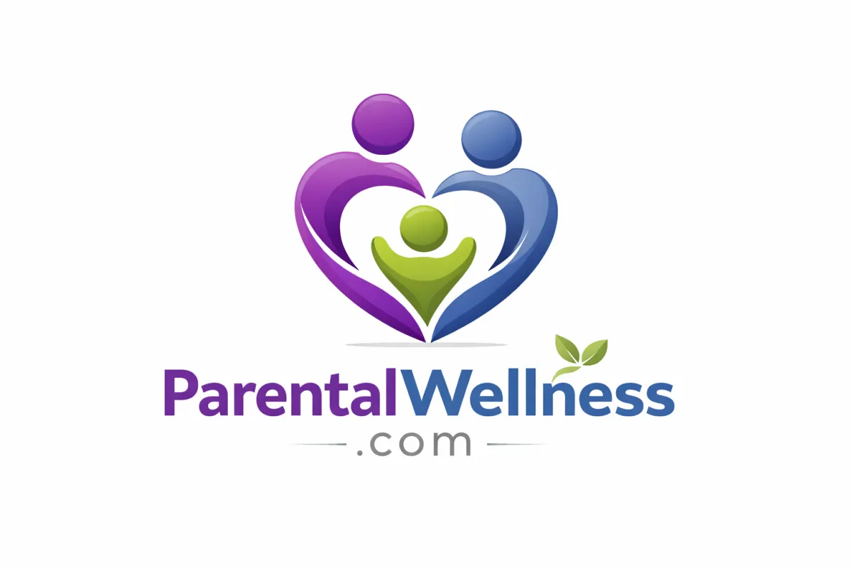 Family embrace in heart logo