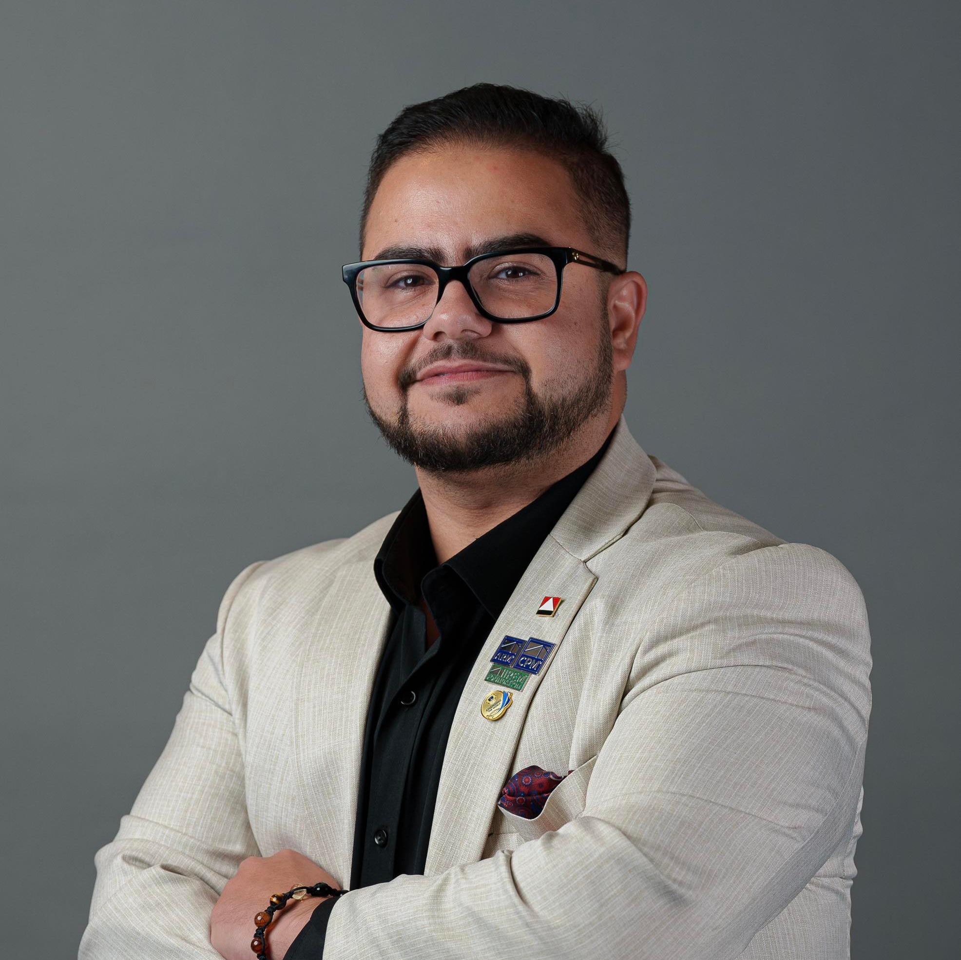 Business coach Joseph Rubay in high-rise office