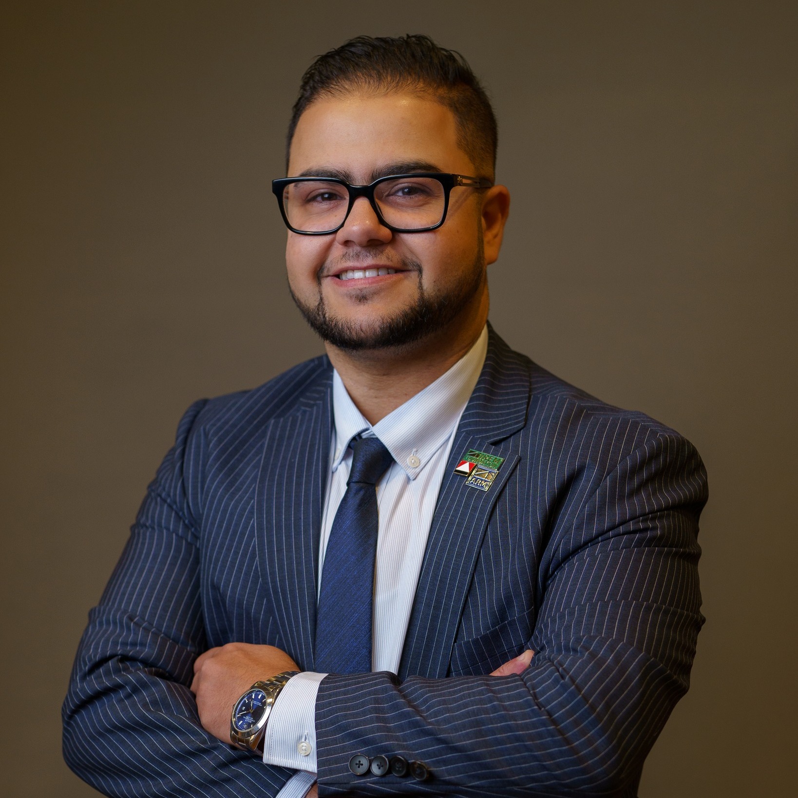 Business coach Joseph Rubay in high-rise office