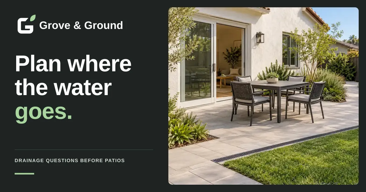 Six Drainage Questions Before a San Diego Patio Project