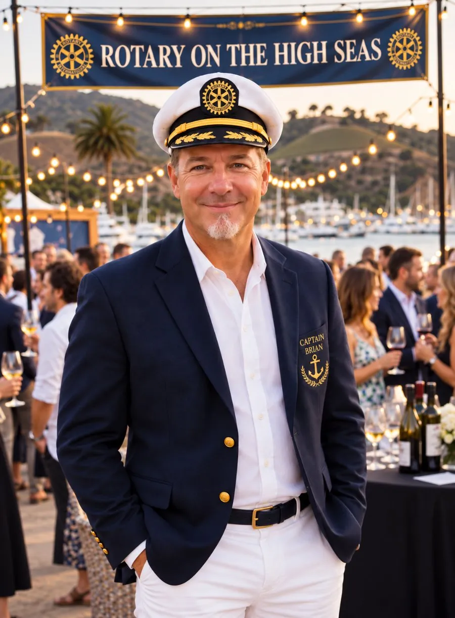Captain DG Brian Gladden aboard yacht