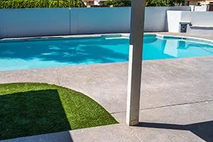 Stained Concrete pool deck