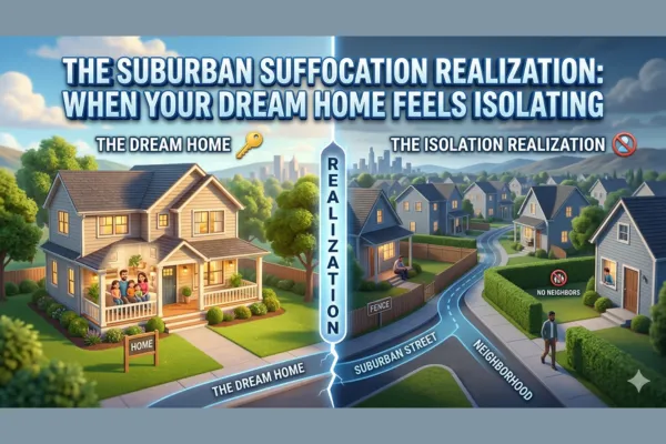 Suburban neighborhood isolation and remote work lifestyle shift toward walkable communities