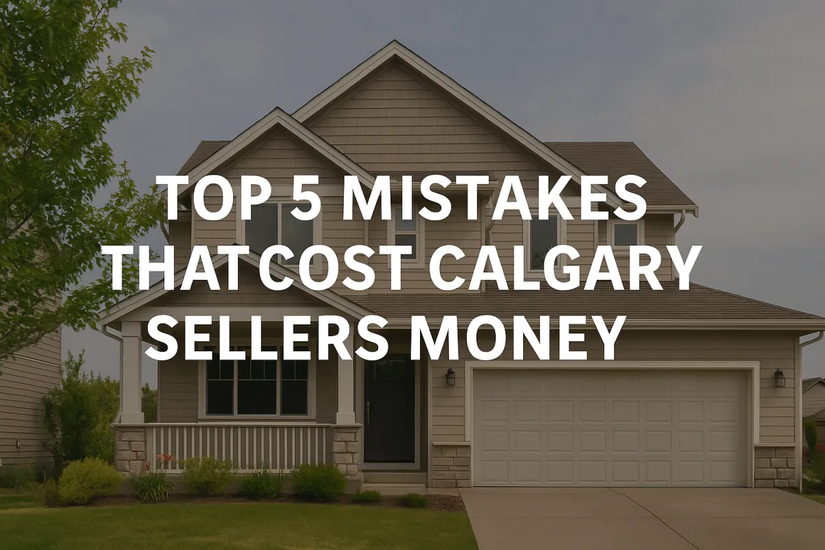 Calgary home seller reviewing real estate documents to avoid costly mistakes