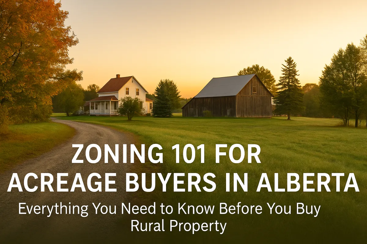 Alberta acreage property with open land illustrating rural zoning considerations