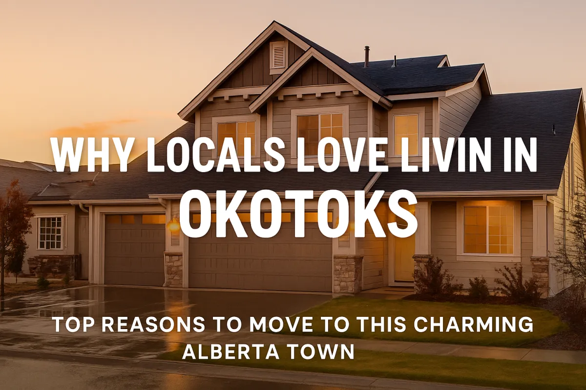 Scenic view of Okotoks Alberta showcasing the charm of small town living