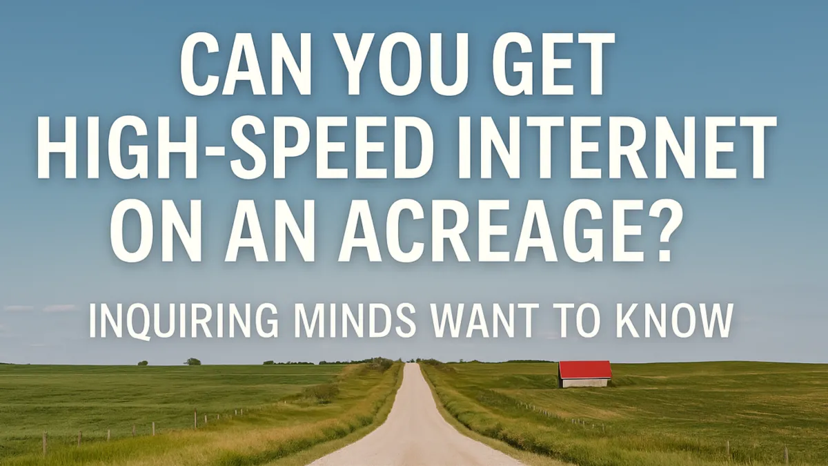 Alberta acreage property owner working remotely with high-speed internet connectivity