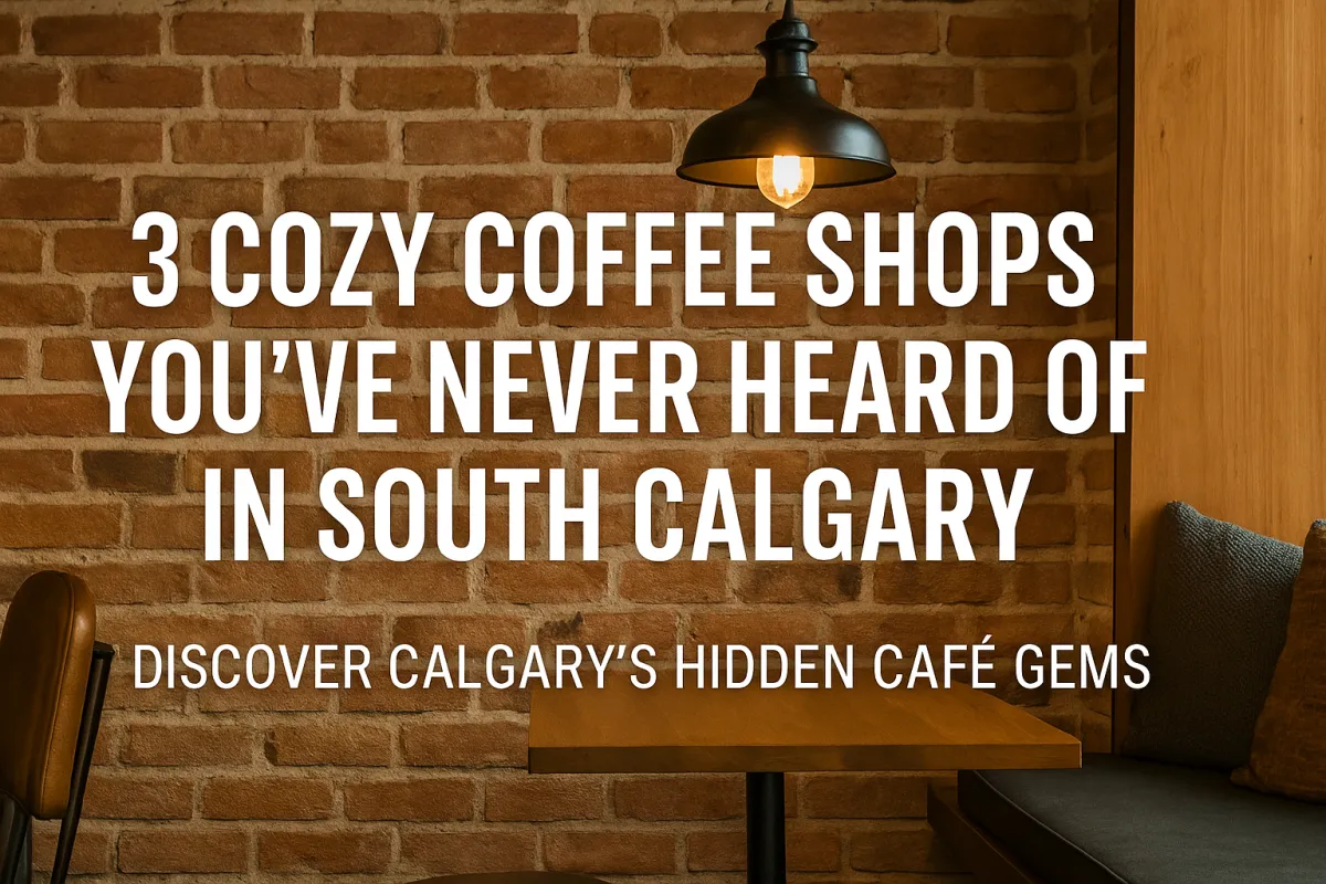 Cozy independent coffee shop interior in a South Calgary neighbourhood