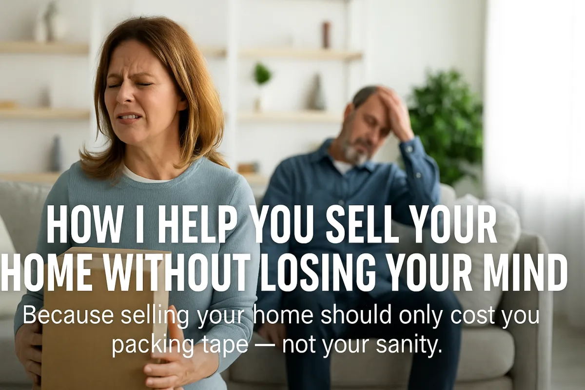 Calgary real estate agent guiding a relaxed homeowner through a stress-free home selling process