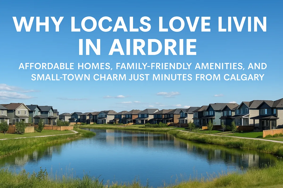 Scenic view of Airdrie Alberta showcasing the charm and community appeal of small city living