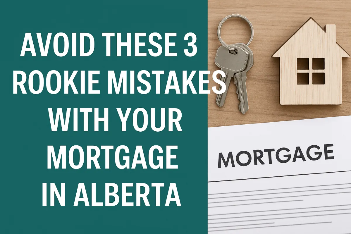 Alberta homebuyer reviewing mortgage documents with a lender to avoid costly financing mistakes