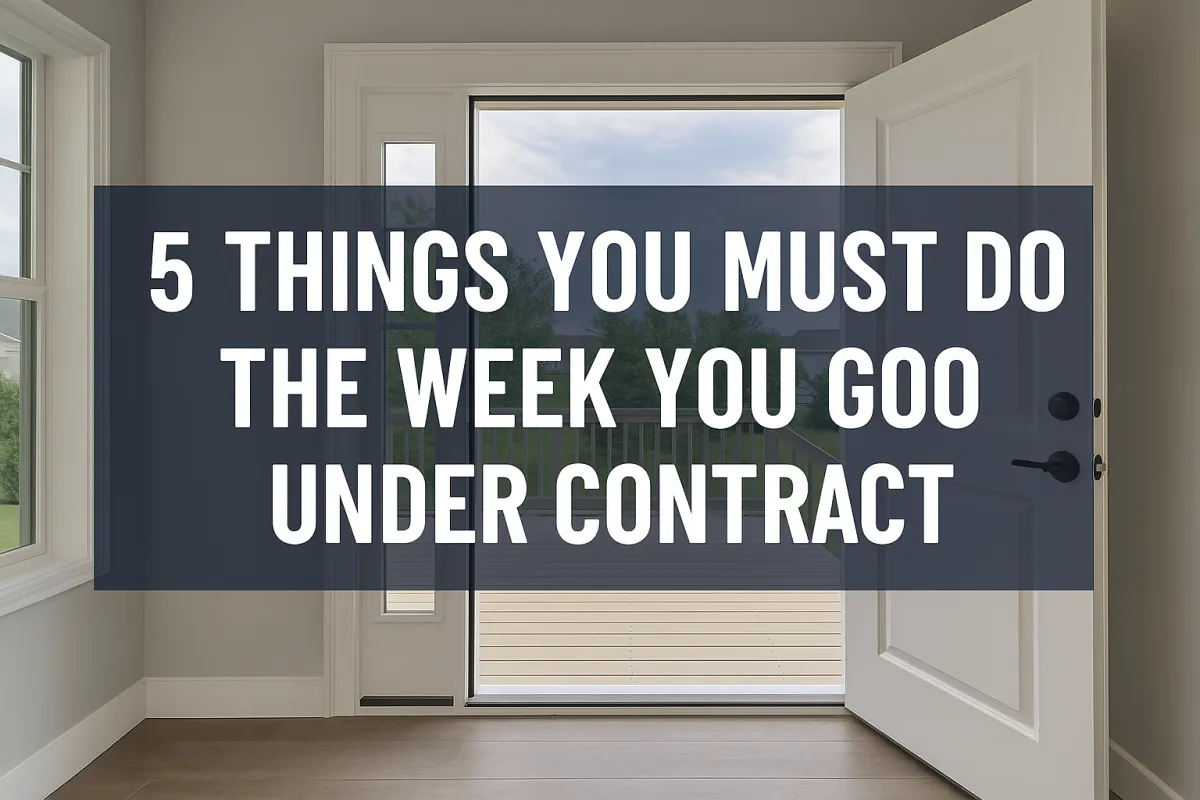Calgary homebuyer reviewing a real estate contract checklist with their agent during closing week