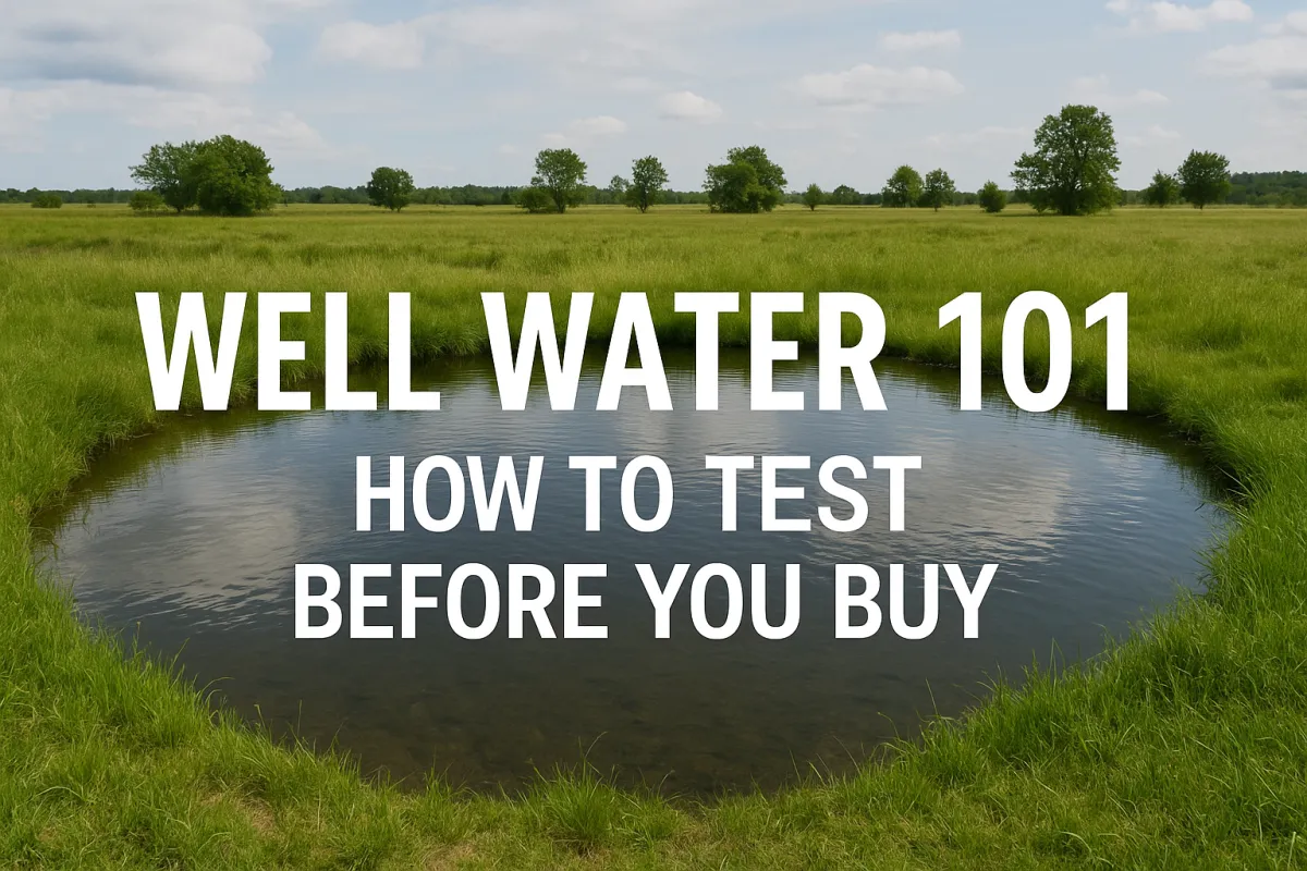 Alberta acreage buyer testing well water quality before completing a rural property purchase