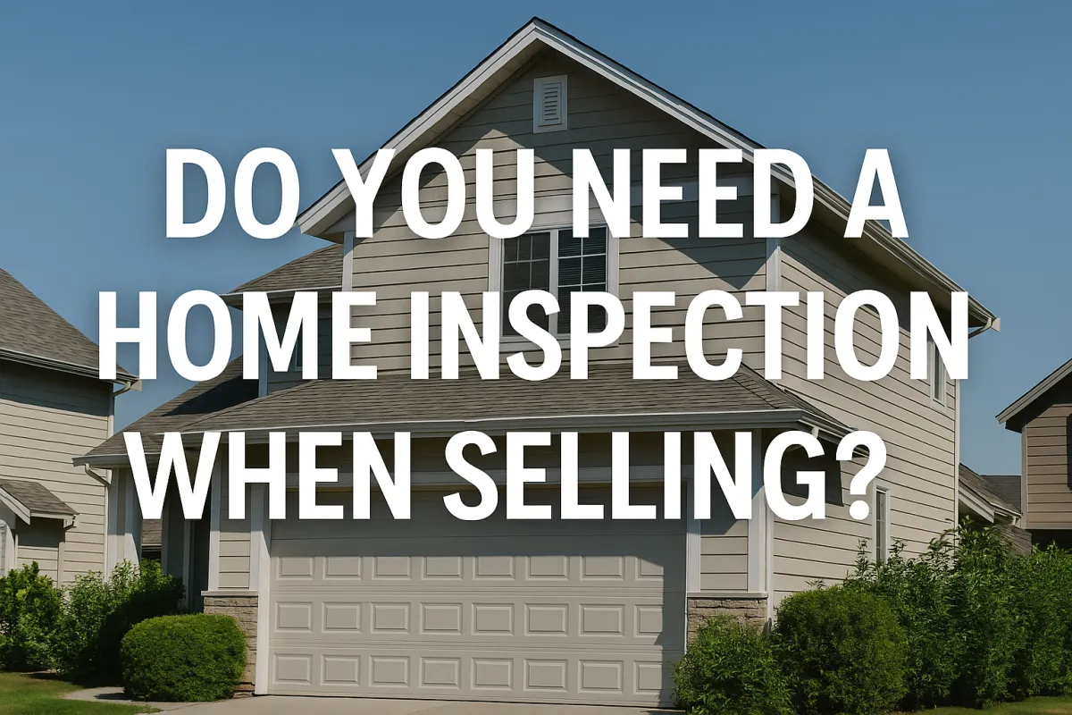 Home inspector examining a Calgary property exterior during a pre-listing home inspection