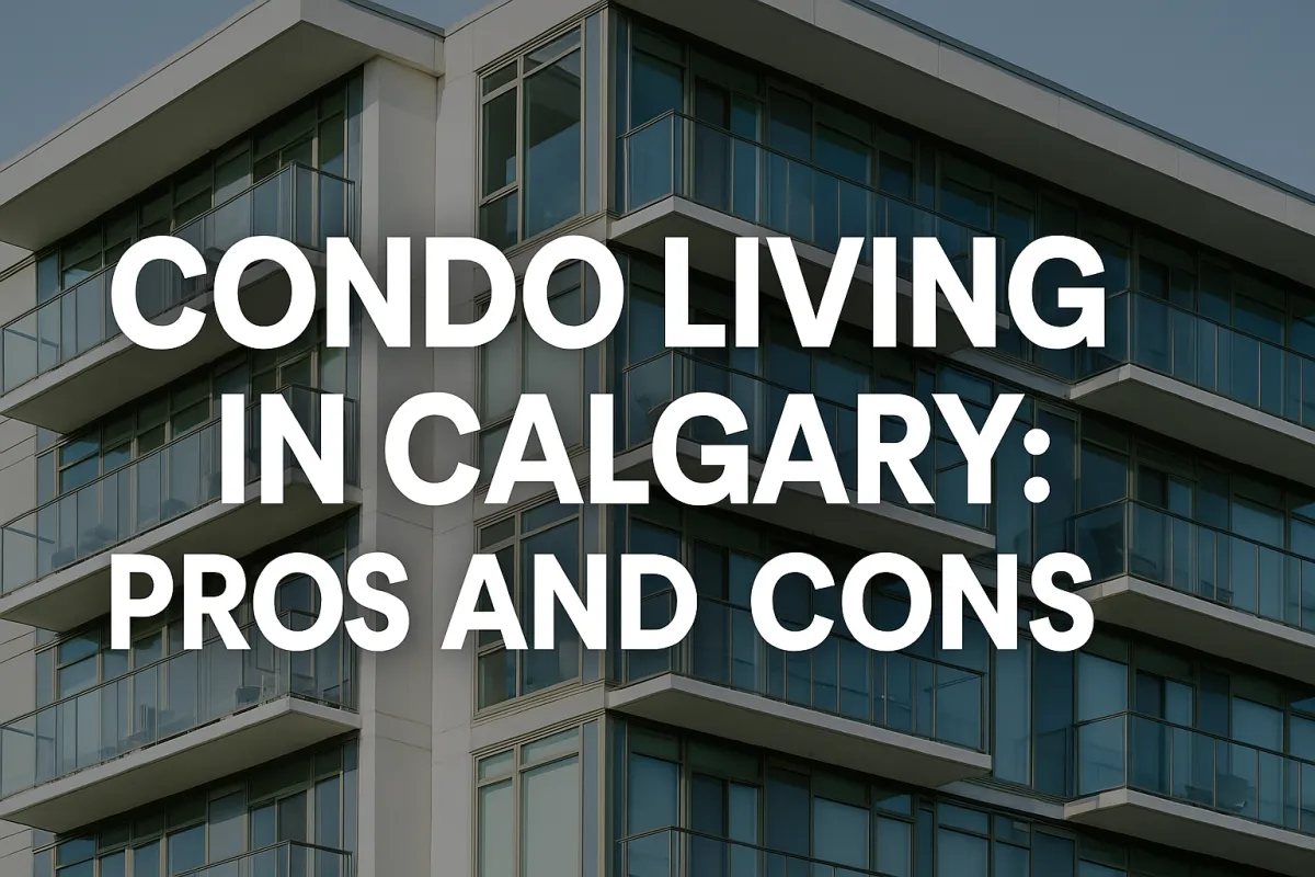 Modern Calgary condo building exterior representing the pros and cons of urban condo living