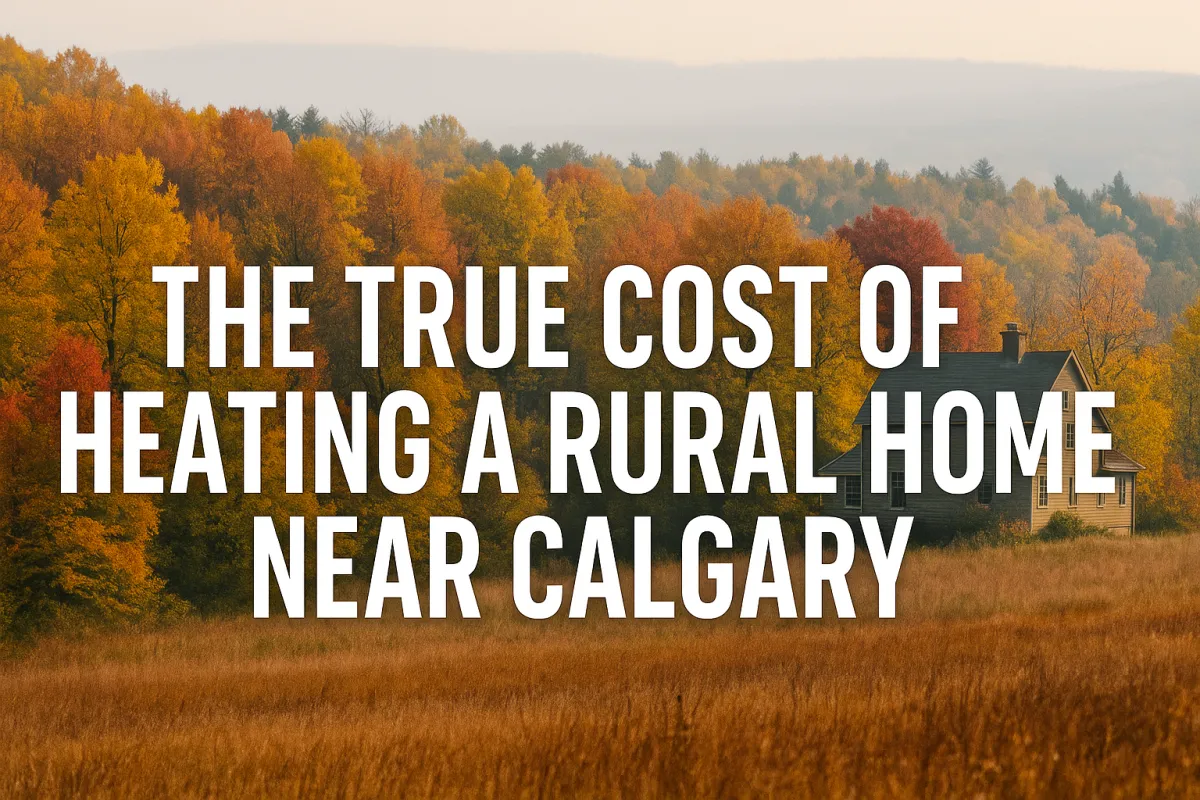 Alberta rural home in winter highlighting the real costs of heating an acreage property near Calgary
