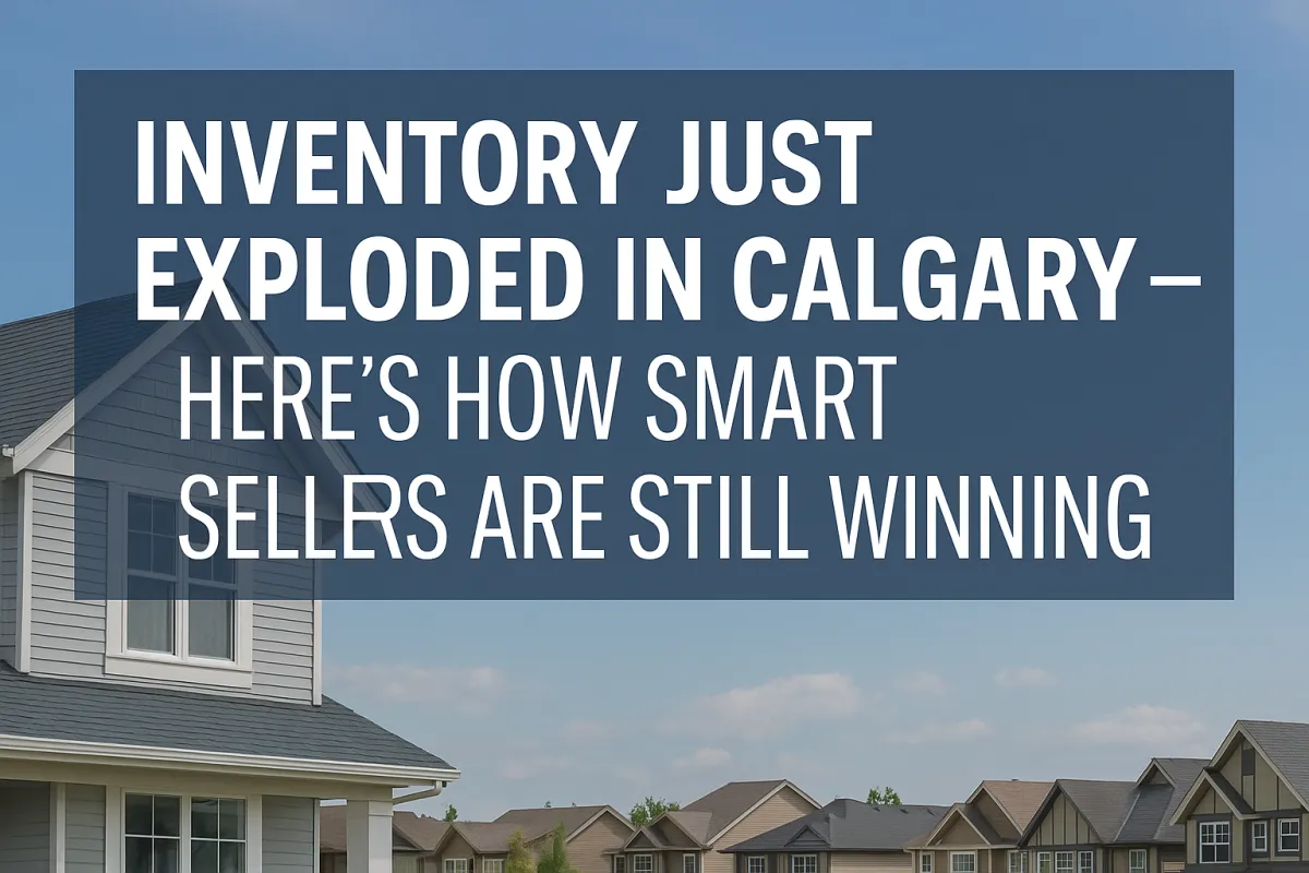 Calgary real estate agent strategizing with a confident seller in a competitive high inventory market