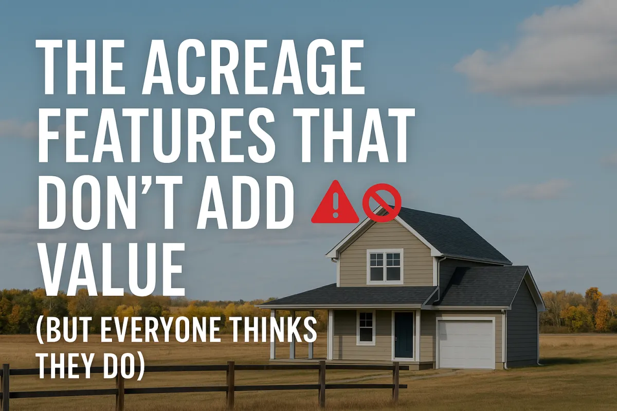Alberta acreage property highlighting features that buyers often overvalue in rural real estate transactions