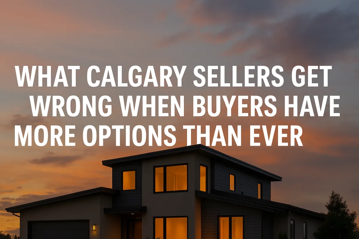 Calgary home seller reviewing listing strategy with an agent in a market where buyers have more choices