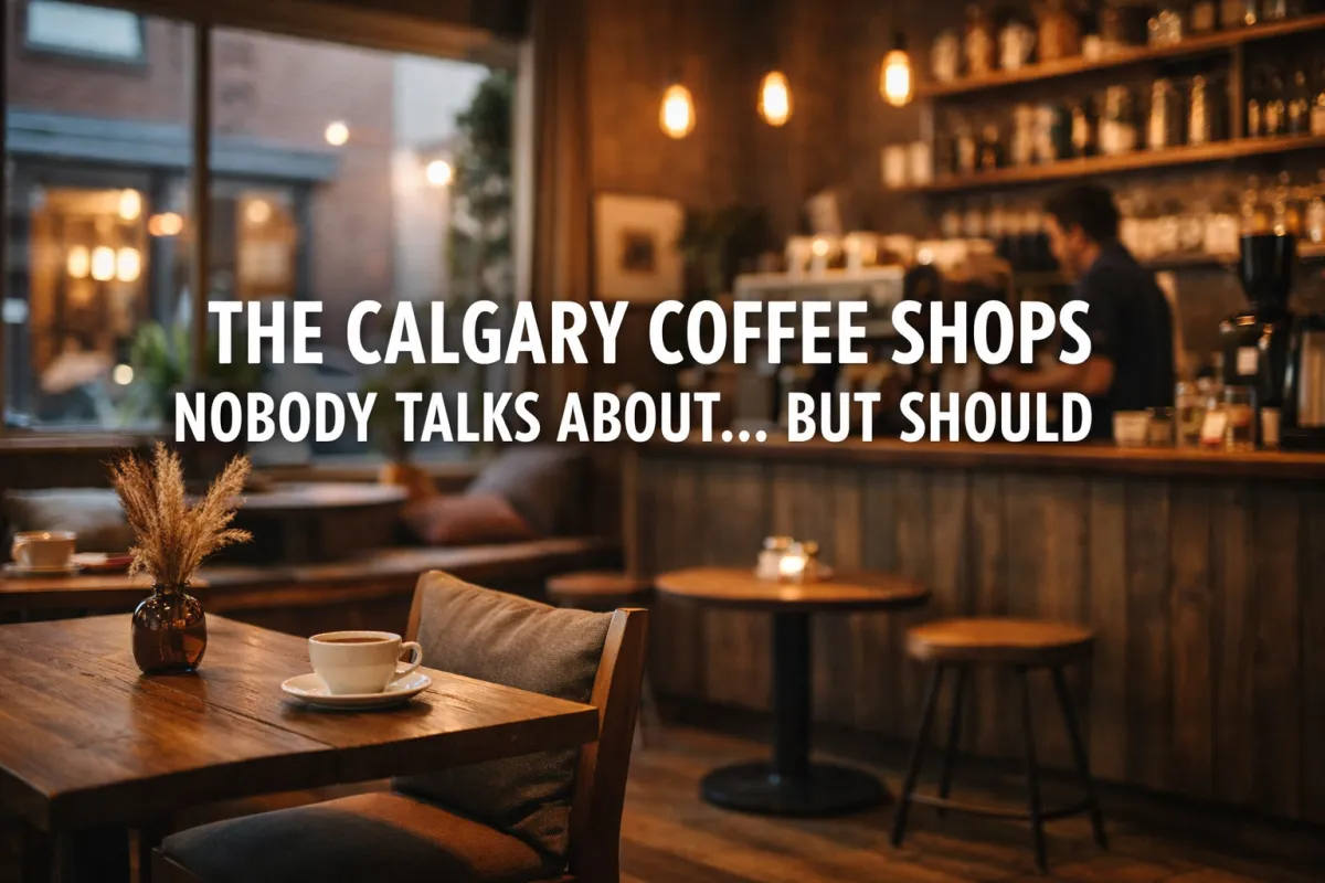 Charming under the radar Calgary coffee shop interior with cozy atmosphere and local character