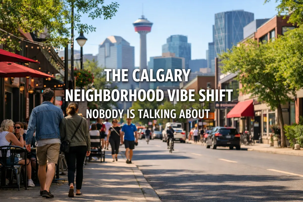 Calgary neighbourhood street undergoing a subtle but noticeable transformation in character and community energy