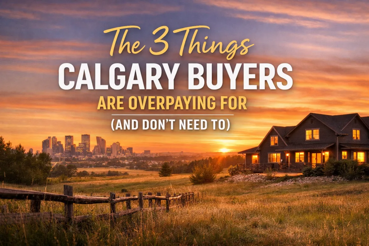 Calgary homebuyer reviewing a property with an agent to identify where buyers commonly overspend in the market