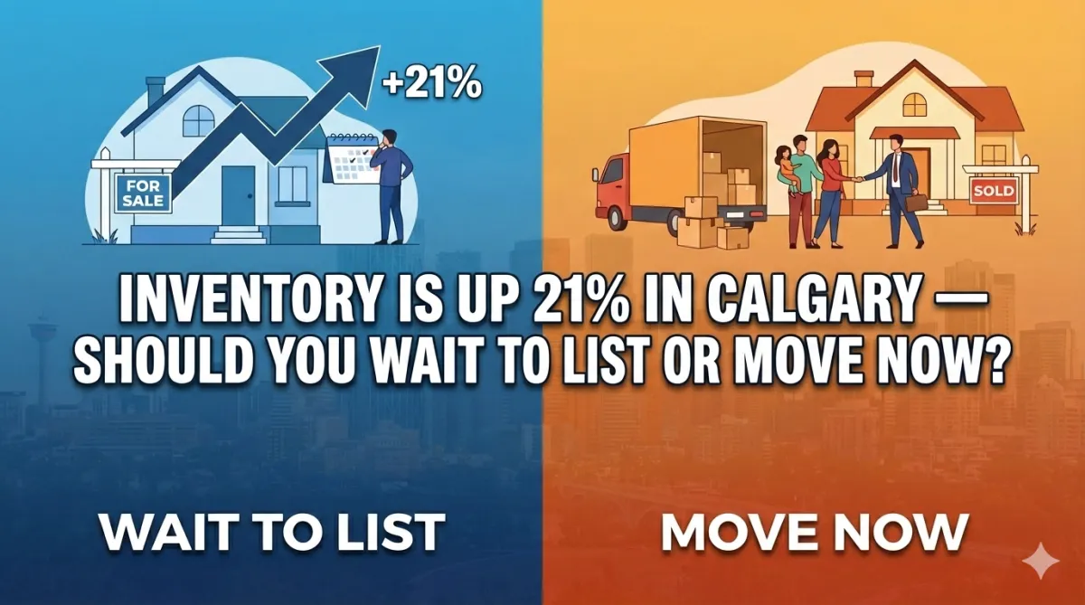 Calgary real estate agent advising a home seller on the right timing to list in a rising inventory market