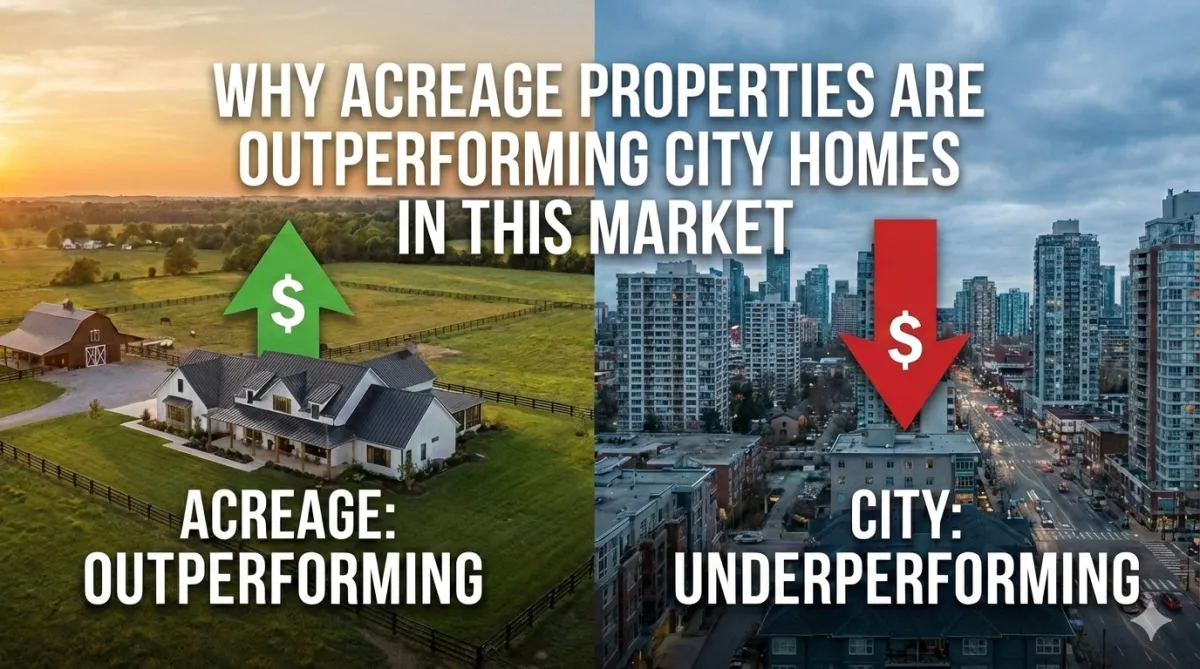 Alberta acreage property for sale outperforming urban listings as rural real estate demand rises near Calgary
