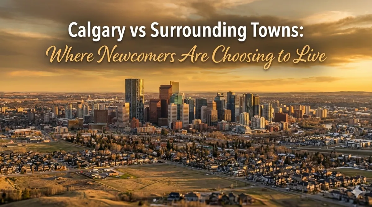 Welcoming Alberta small town main street attracting newcomers choosing community life over the Calgary urban core