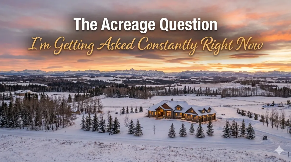 Alberta acreage buyer consulting with a rural real estate agent about the most common questions in today's property market