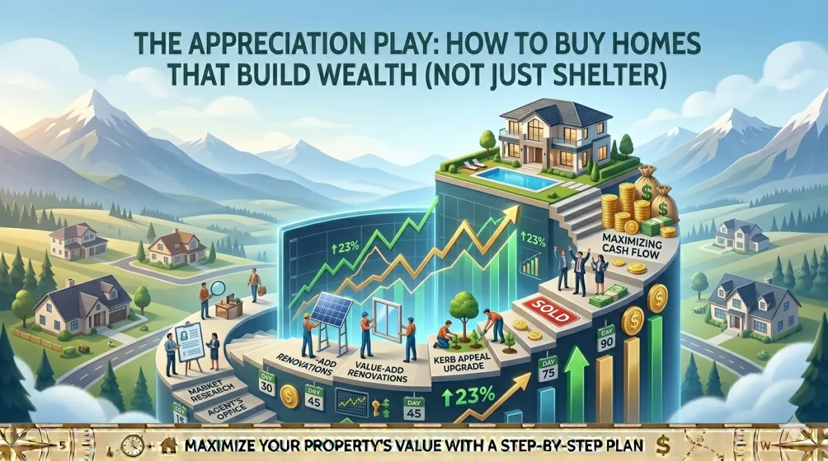 Calgary homebuyer reviewing long term property appreciation data with a real estate agent to build equity strategically