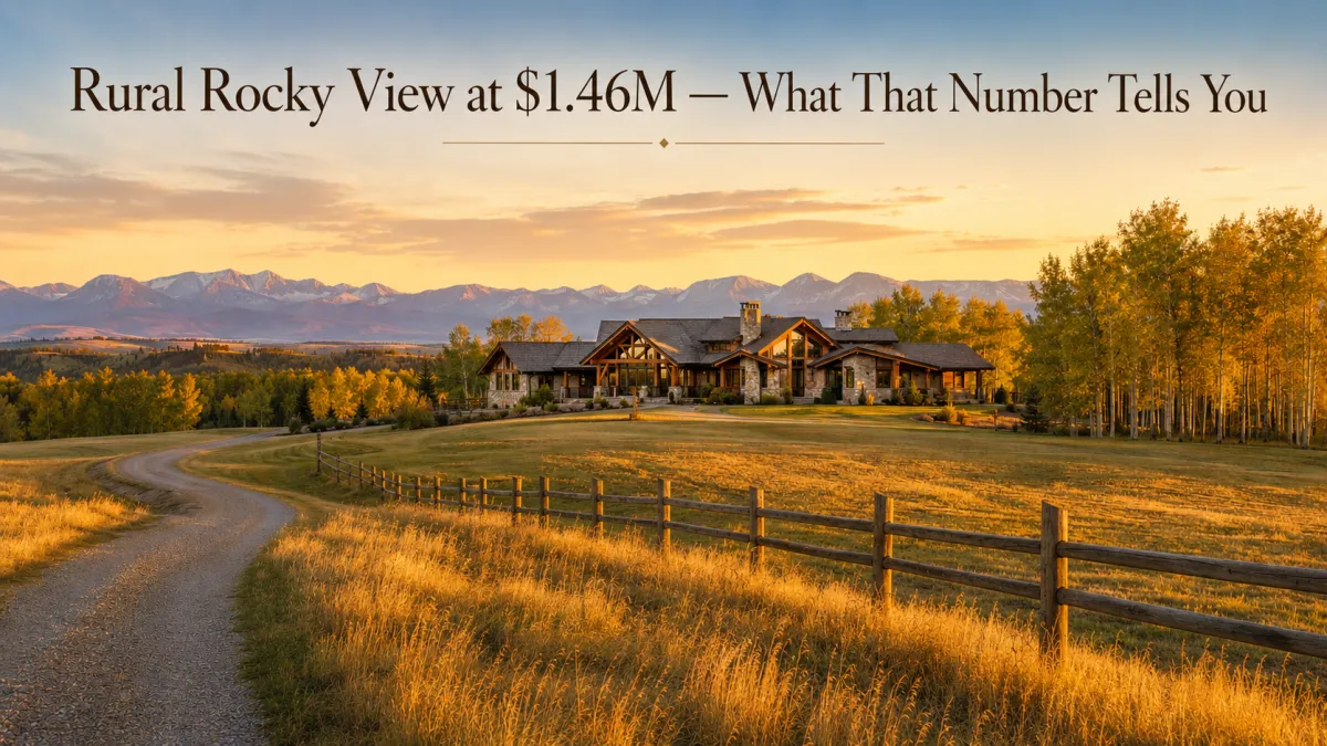 Rural Rocky View County Median Sale Price Is $1.46M — Here's What That Number Is Actually Telling You